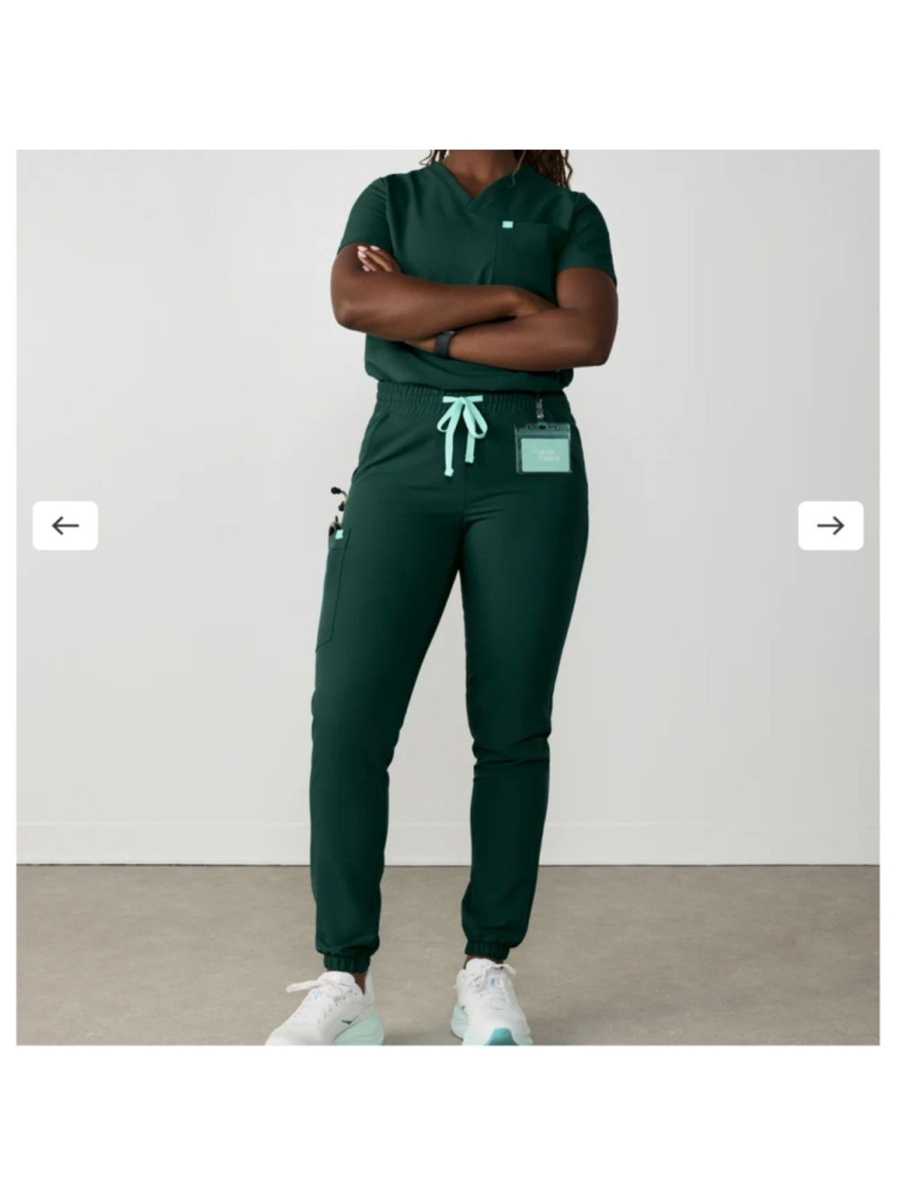 Garde-Malade Forest Green Scrub Set